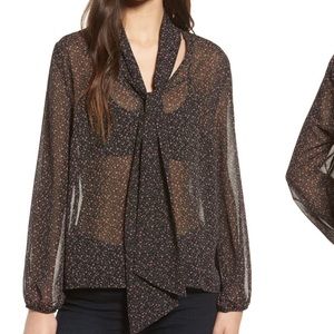 BP. Sheer floral blouse